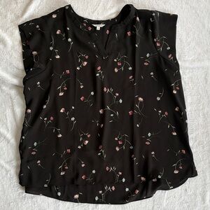 Reitmans Black Floral Blouse